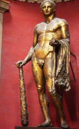 The Gigantic Hercules bronze statue in the Vatican