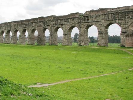 Roman Aqueduct Claudia outside Rome today