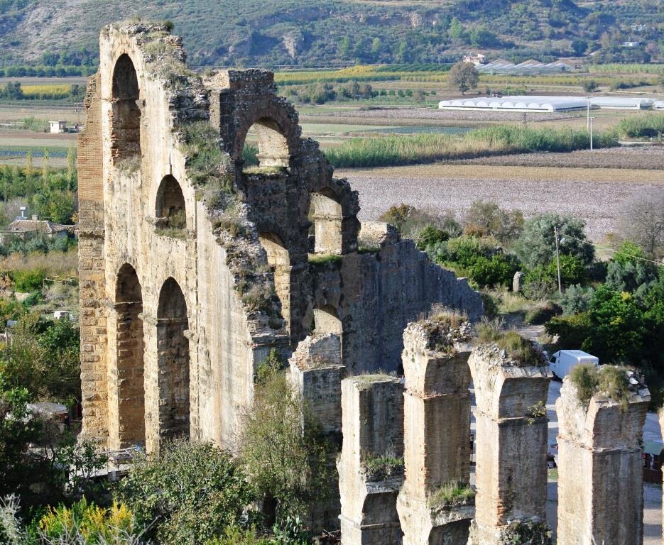 Aspendos Turkey aqueduct 