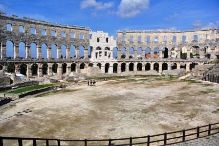 Roman  Amphitheater in Pula, Croatia