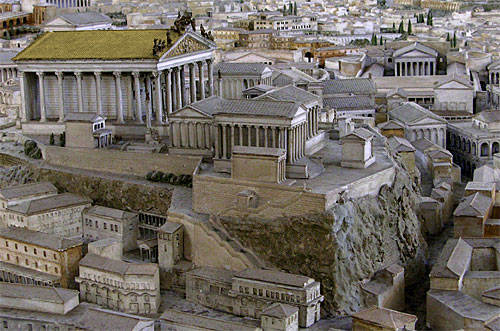 Temple of Jupiter Best and Greatest, Capitoline Hill, Rome, reconstructed image