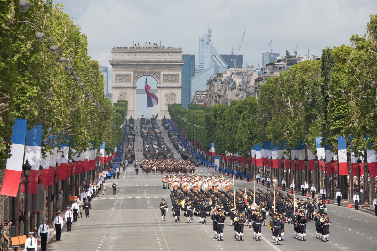 Bastille Day facts: A parade is held from Arc du Triomphe in Paris, France