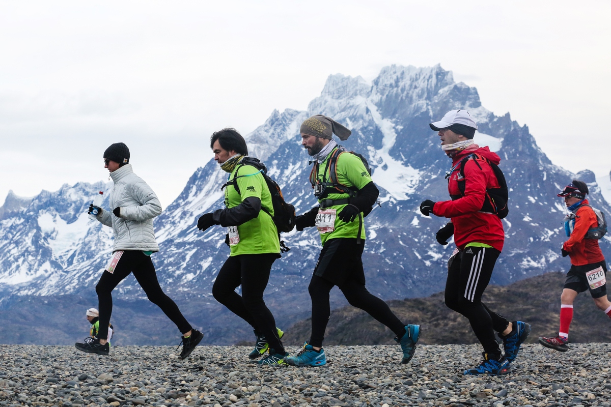 Runners competing in Patagonian International Marathon in Chile, epic marathons