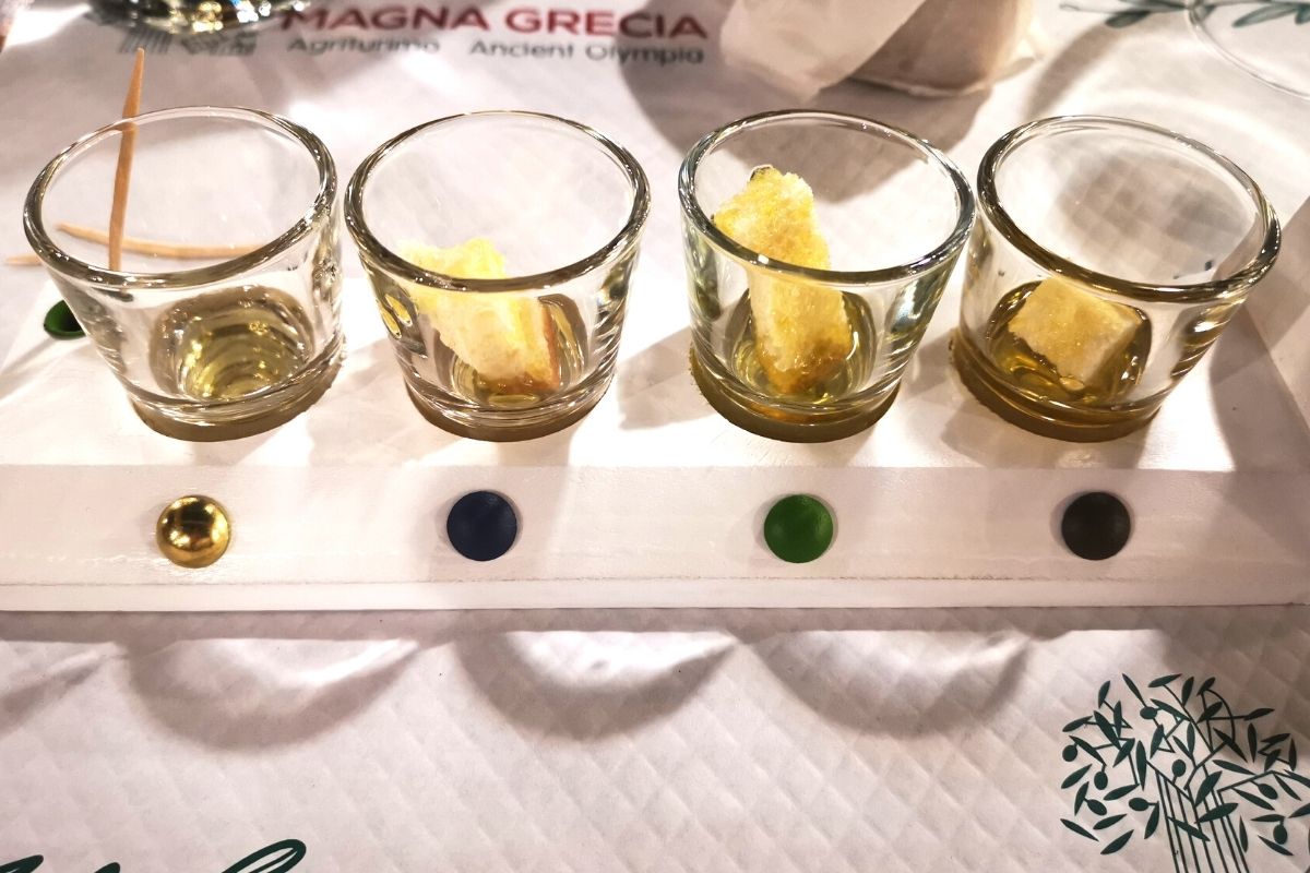 Greek food, olive oil tasting