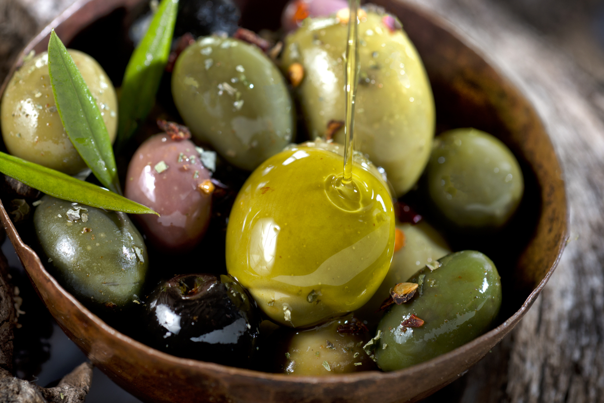 Greek food, olives