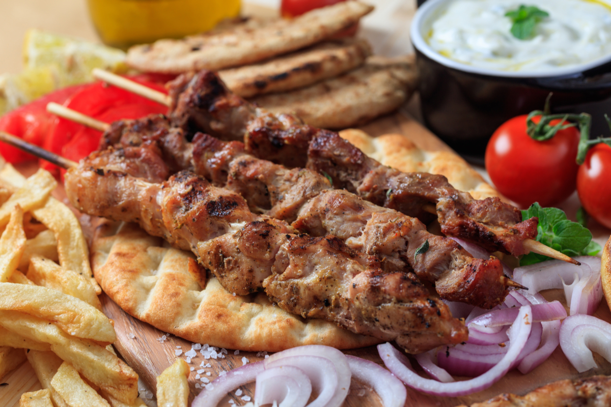Souvlaki, Greek food