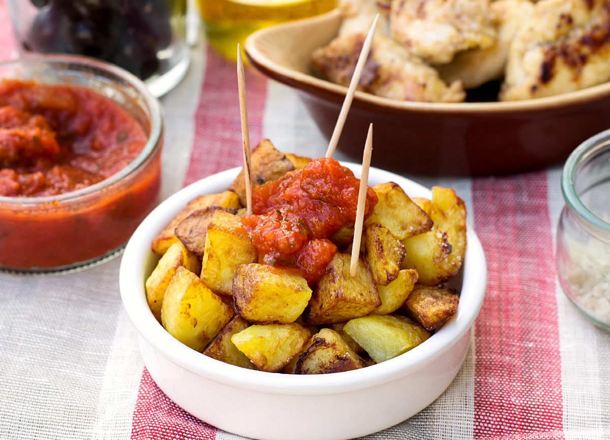 Patatas bravas and tomato relish food bucket list