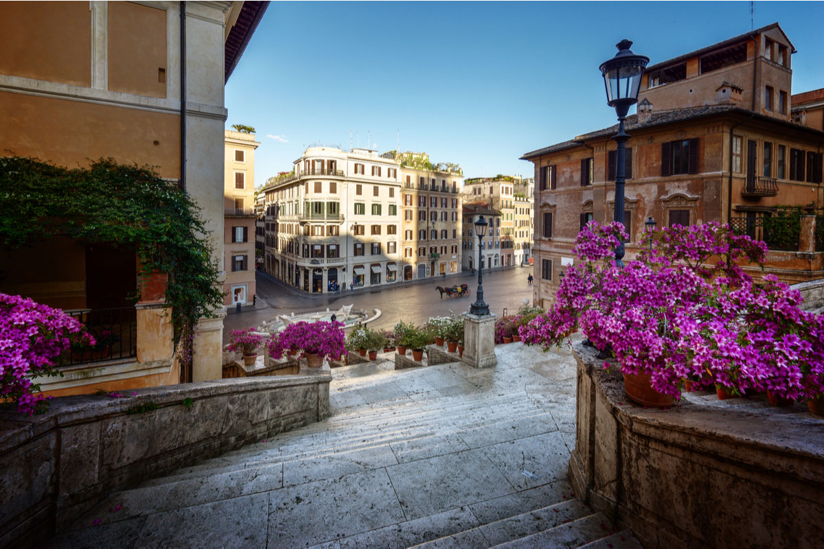 The beautiful Spanish Steps in Rome