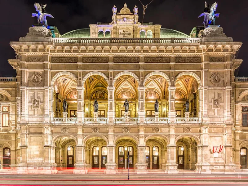 Vienna State Opera at night Vienna Austria