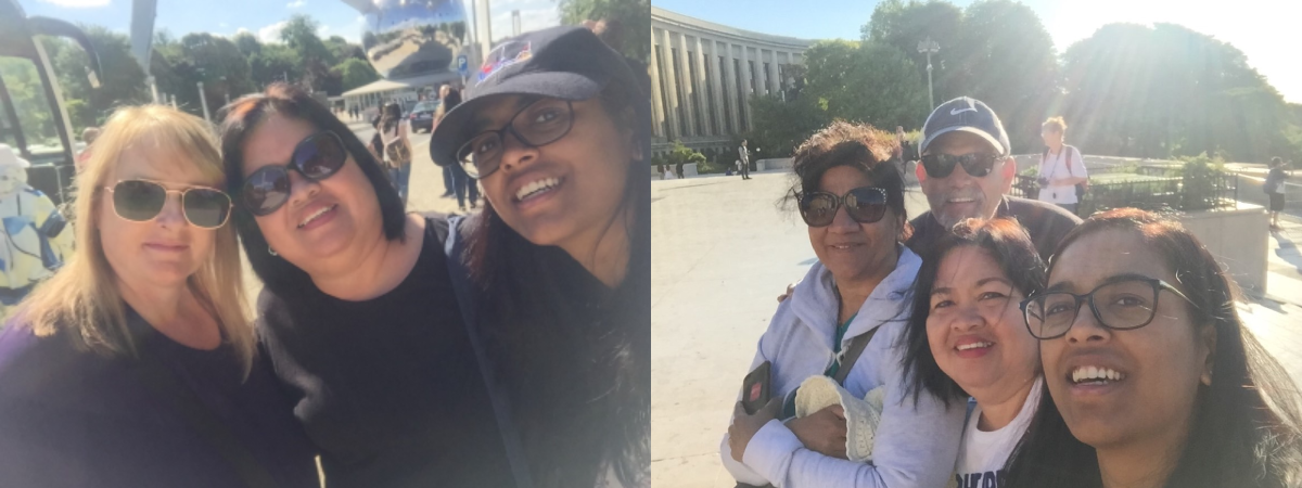 Group tour sightseeing in Europe