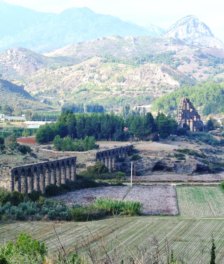 Aspendos Turkey aqueduct