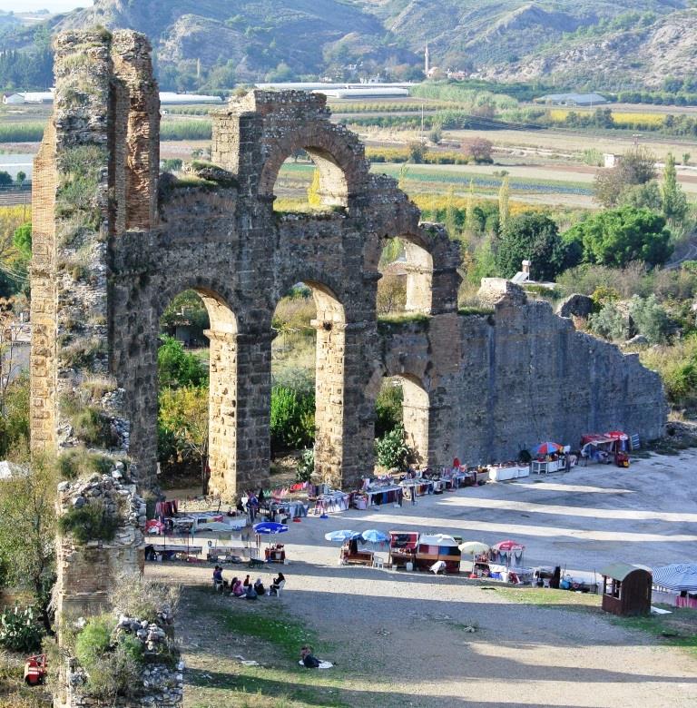 Aspendos Turkey aqueduct