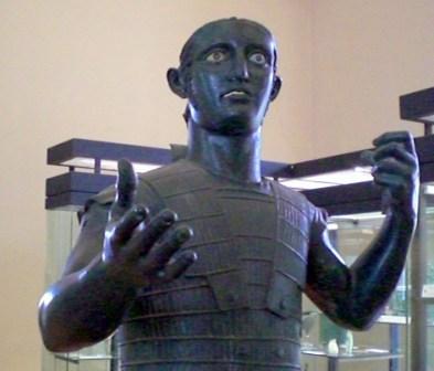 Etruscan Mars of Todi head, bronze statue, Vatican Museums