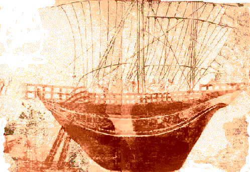 Ship on fresco from Tomb of the Ship, Tarquinia 