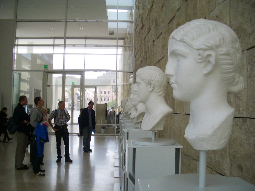 Visitors Ara Pacis, Rome 