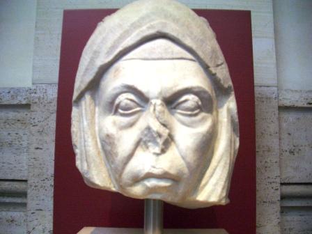 Elderly woman, marble bust, 1st C BC, Palazzon Massimo Rome
